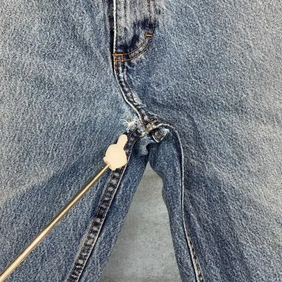 Vintage Skater Wide Leg Carpenter Jeans Polo Medium Wash Baggy Denim Y2K - Picture 9 of 9